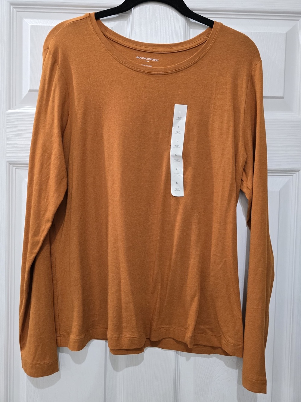 Banana Republic Long Sleeve Tee in Rust Orange Size L